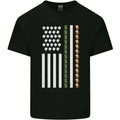 St Patricks Day USA Flag America Beer Alcohol Mens Light Cotton T-Shirt