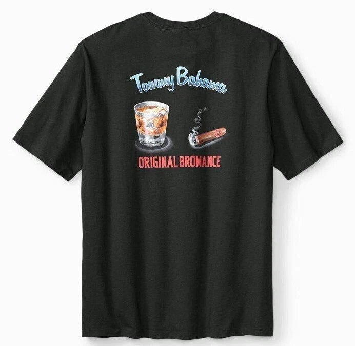 TOMMY BAHAMA Men's T Shirt-Original Bromance-SUMMER TIME-Medium Size Only