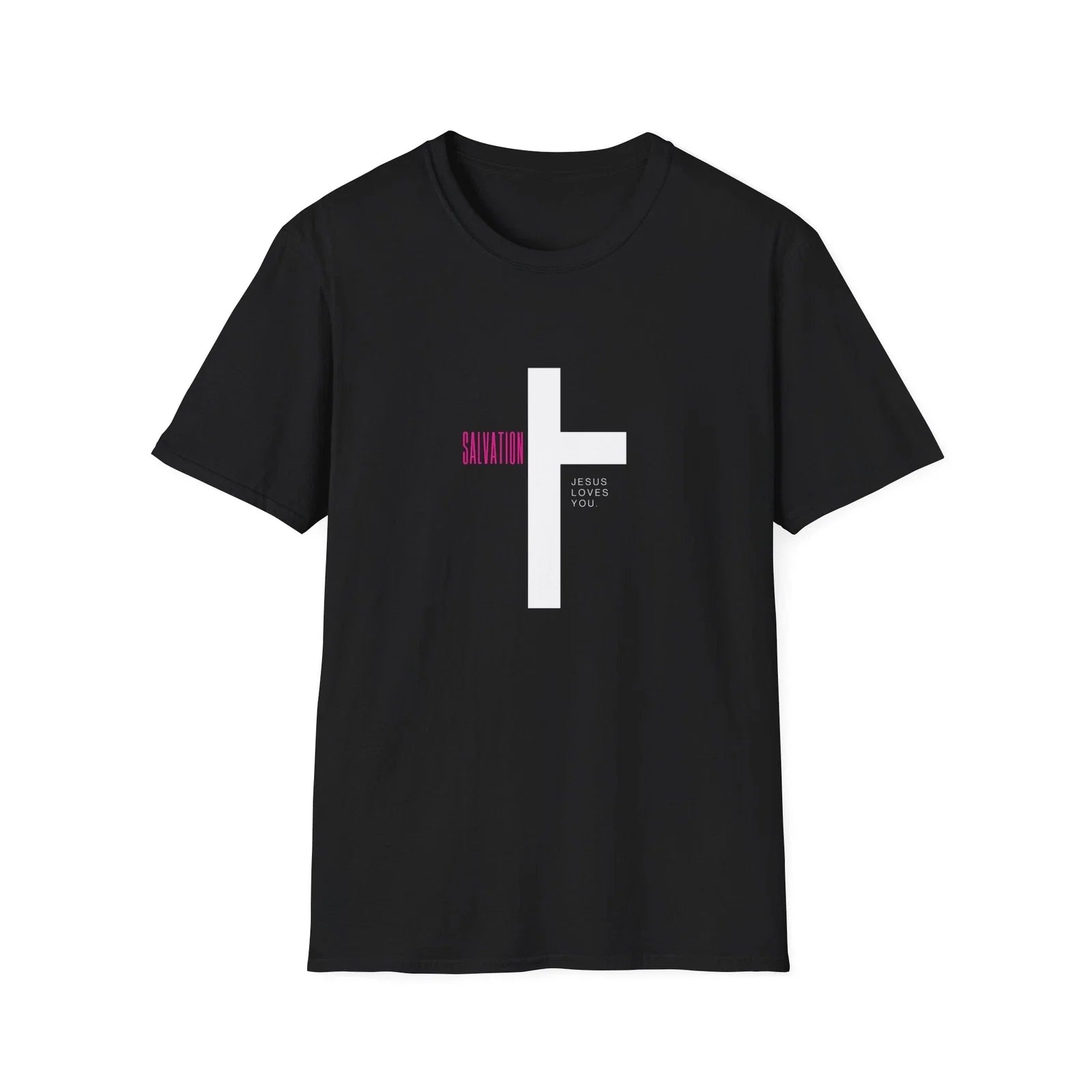Minimalist Jesus Loves You Unisex Softstyle Unisex , , , Long Sleeve Tee