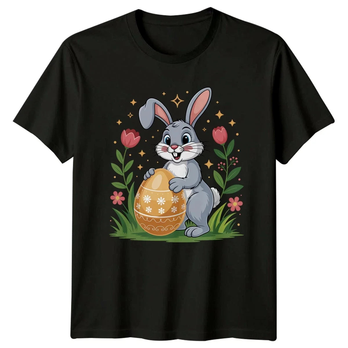 Cute Bunny Holding Easter Egg Easter Holiday Easter Gift For Him And Her Unisex , , , Long Sleeve Tee