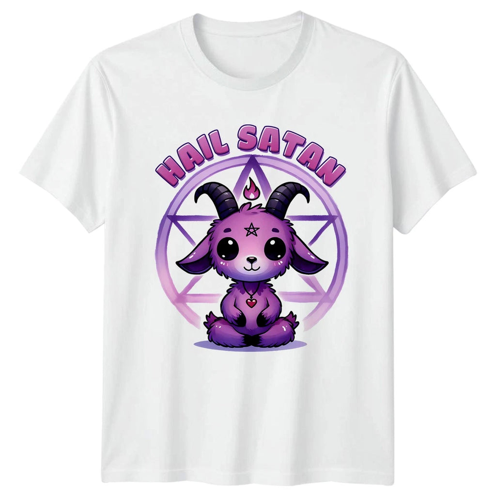 Hail Satan T-Shirt Kawaii Goat Pentagram Pastel Goth Gift For Him And Her