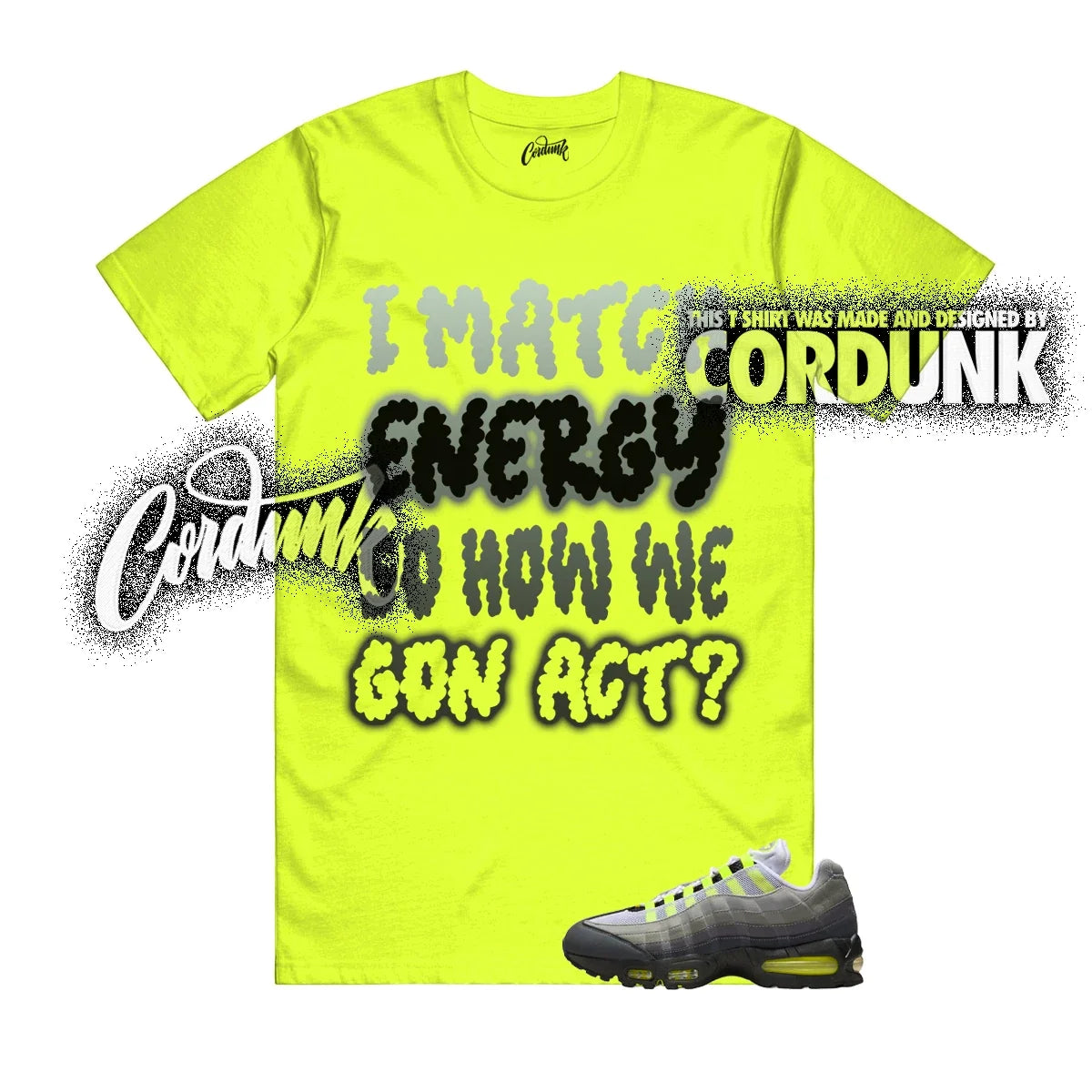 Air Max 95 Big Bubble Neon Yellow Black Cool Grey OG 2026 T Shirt Match MATCH Unisex , , , Long Sleeve Tee