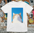 Cute Cat – Smiling Kitty Graphic Tee, Aesthetic Sky Cat Shirt, Funny Unisex , , , Long Sleeve Tee