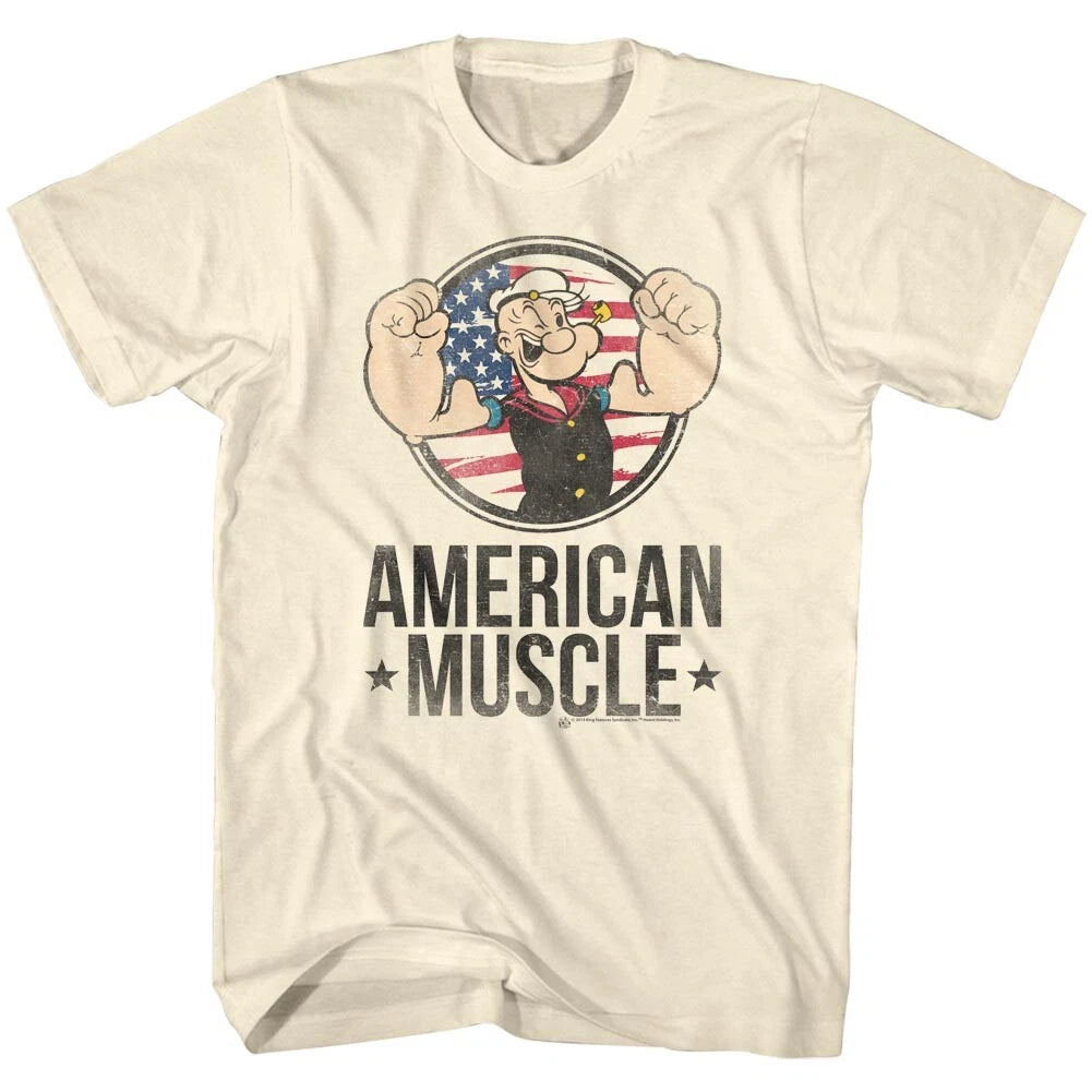Popeye The Sailor Man Cartoon Popeye Is American Muscle Men's T Shirt