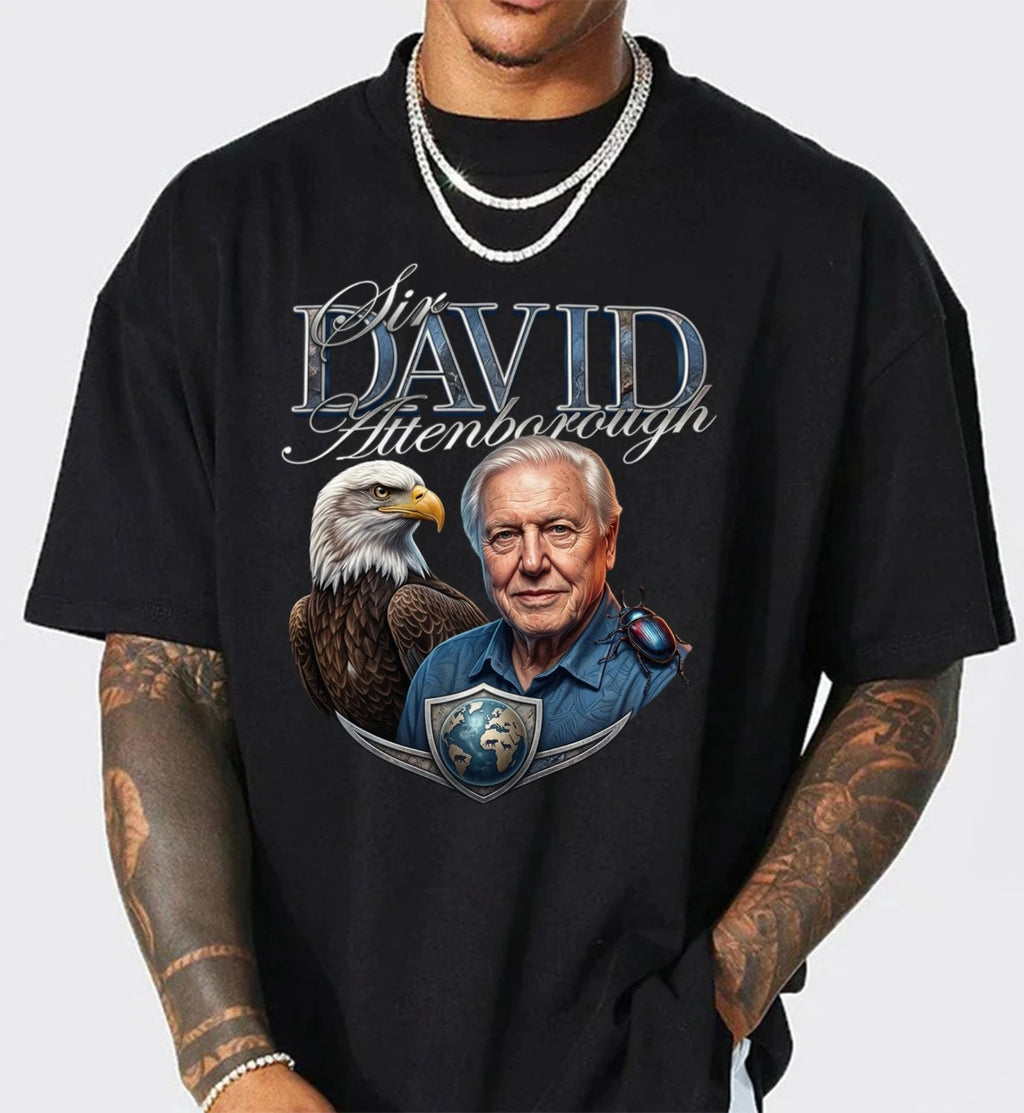 Sir David Attenborough T-Shirt Wildlife Nature Graphic Tee Animal Lover Tee