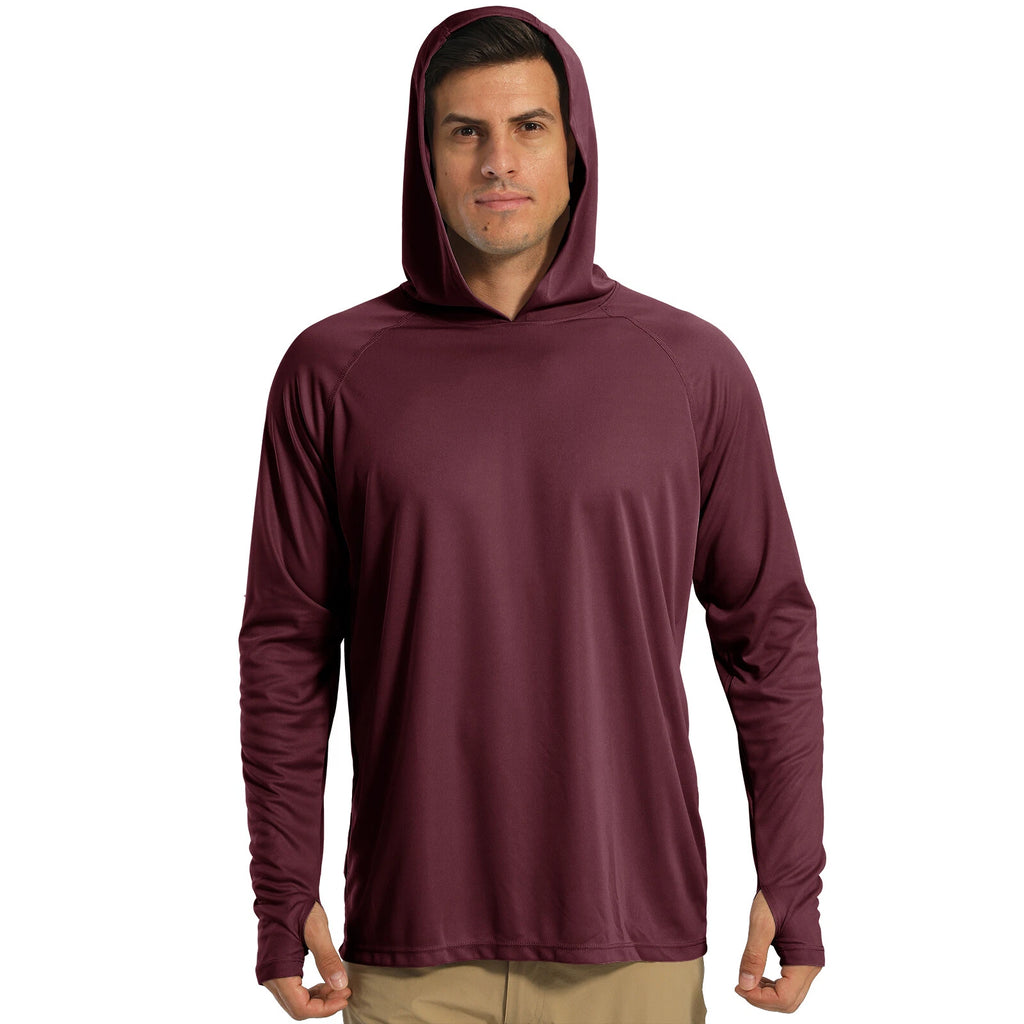 Men's Sun Protection Hoodies UPF 50+ Quick Drying Outdoor Sport Performance Tops