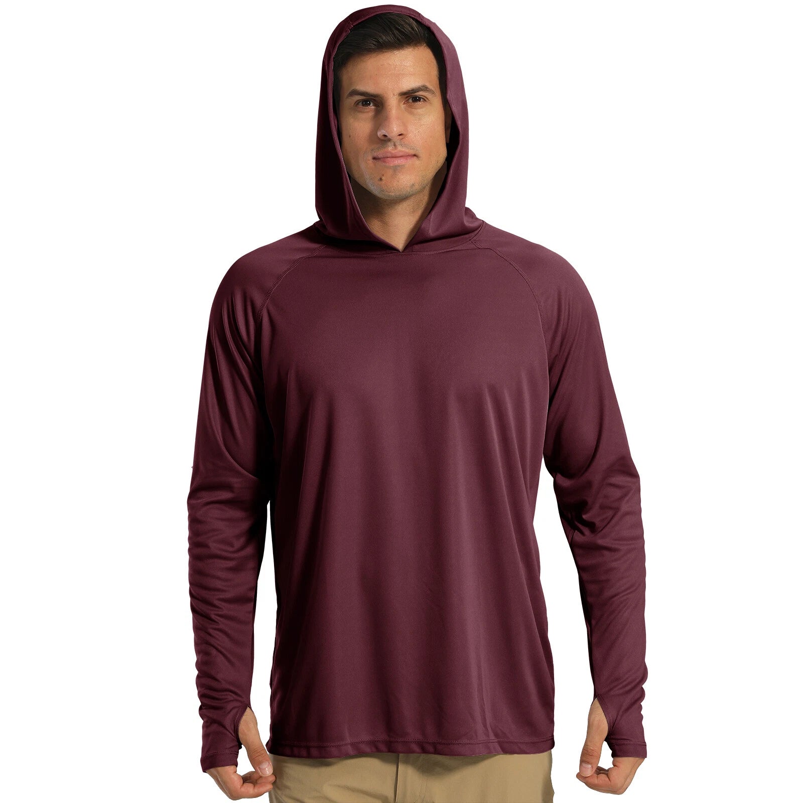 Men's Sun Protection Hoodies UPF 50+ Quick Drying Outdoor Sport Performance Tops