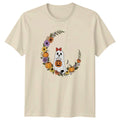Cute Ghost Girl Halloween Pumpkin Womens Autumn Floral Halloween Gift Unisex , , , Long Sleeve Tee
