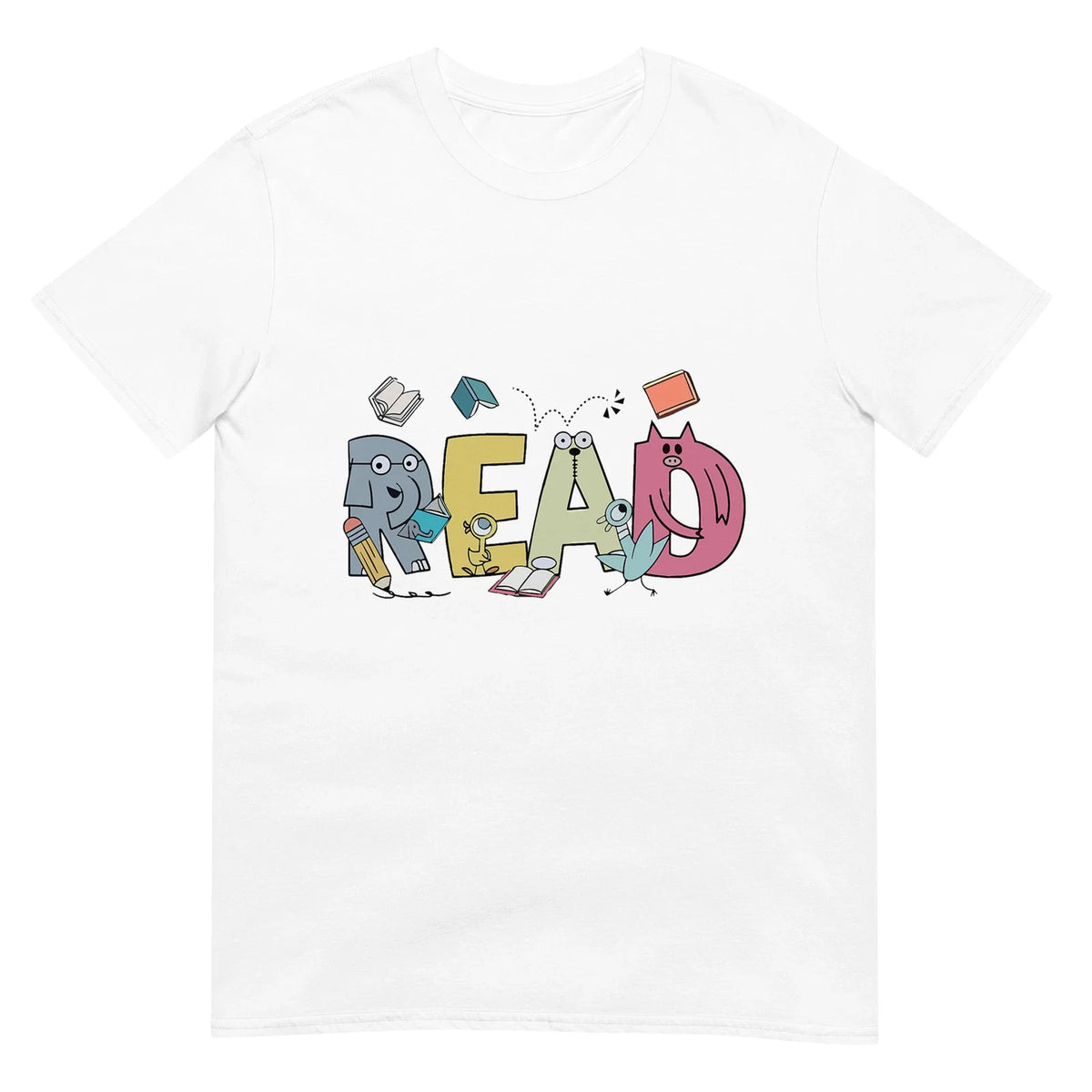 Read Book Cute School Teacher Librarian Elephant Pigeon Unisex , , , Long Sleeve Tee
