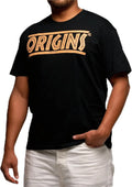 Origins Men's Black Graphic Tee | Rooted Identity | 100% Cotton Minimalist Unisex , , , Long Sleeve Tee