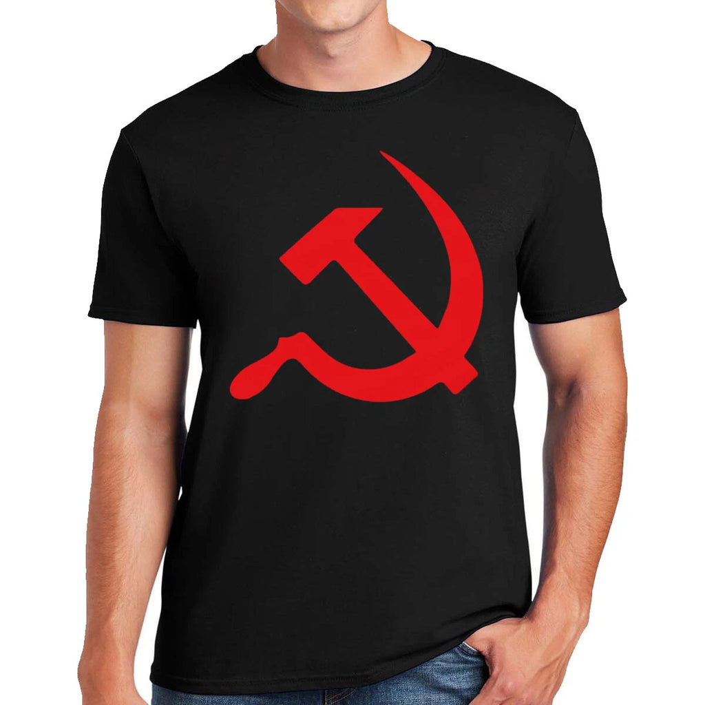 USSR Hammer And Sickle Soviet T-Shirt Mens CCCP Russia Lenin Gift Novelty Tee
