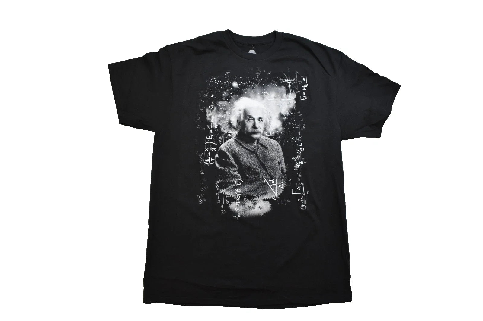 Albert Einstein Mens Equations Cool Science Graphic Black Shirt NWT M, L, XL Unisex , , , Long Sleeve Tee