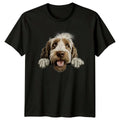 Cute Dog Breed Peek A Boo Style Art Unisex , , , Long Sleeve Tee