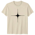 Minimalist Black Abstract Four Point Star Graphic Abstract Birthday Gift Unisex , , , Long Sleeve Tee