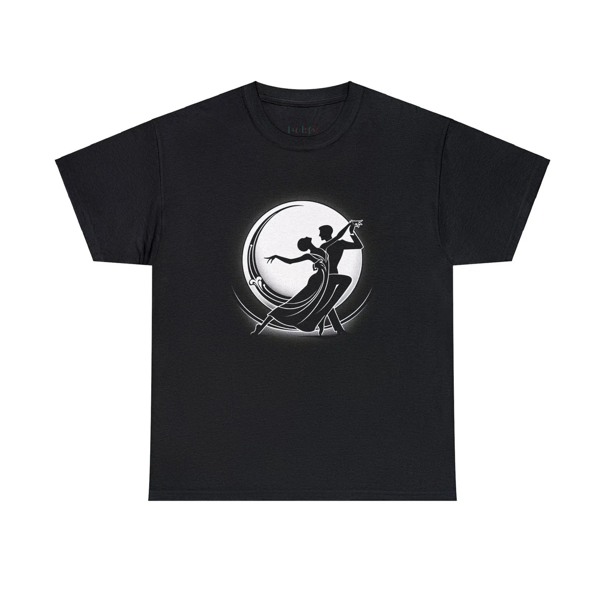 Unisex Adult T Shirt Designer Art Deco Ballroom Dance Silhouette Moonlight Unisex , , , Long Sleeve Tee