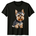 Cute Yorkshire Terrier Dog Breed Cartoon Unisex , , , Long Sleeve Tee