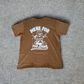 Beer vintage style T-shirt with back graphic in Brown Tan. Size L.