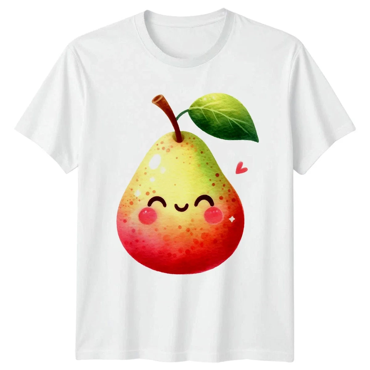 Cute Smiling Happy Pear Fruit Kawaii Food Fruits Birthday Gift Unisex , , , Long Sleeve Tee