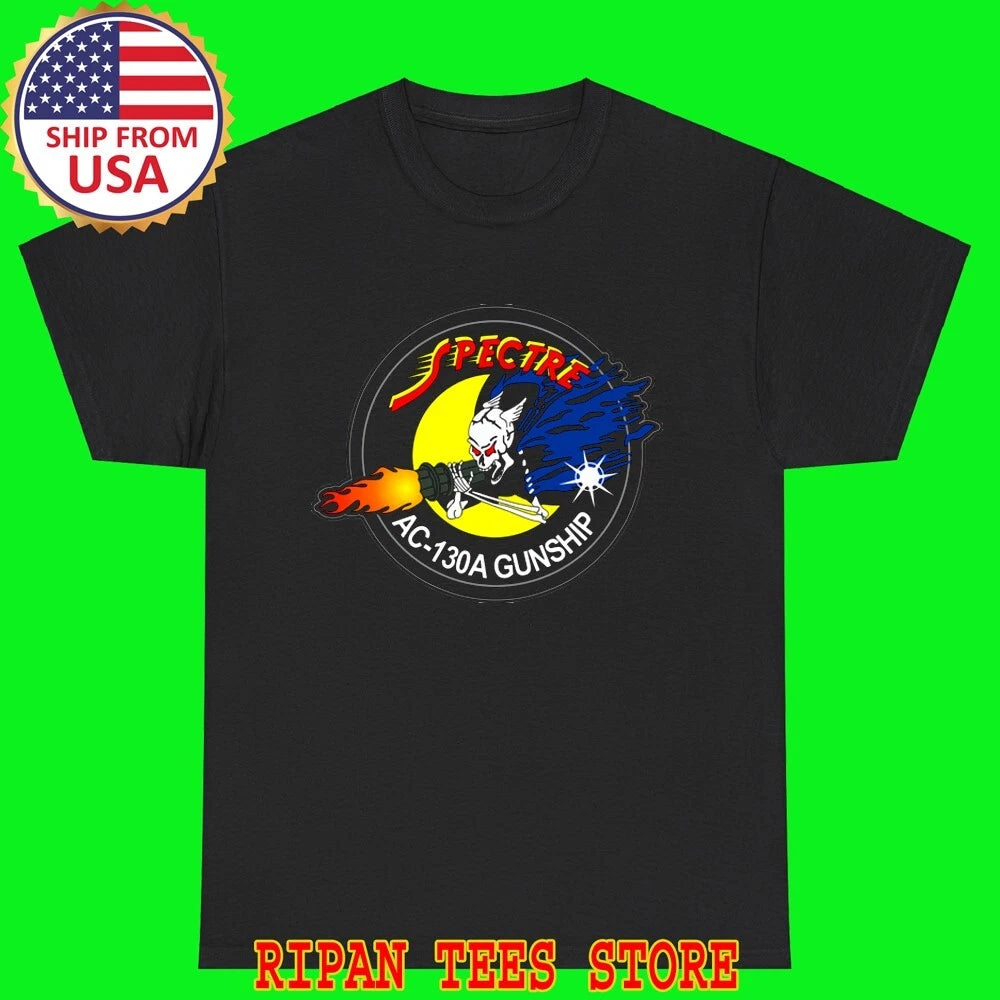 AC-130 Gunship Spectre Mecha Anime Men's Black Size S - 5XL