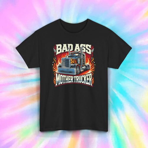 Badass Mother Trucker Shirt S-5XL Funny Truck Driver Gift Graphic Tee