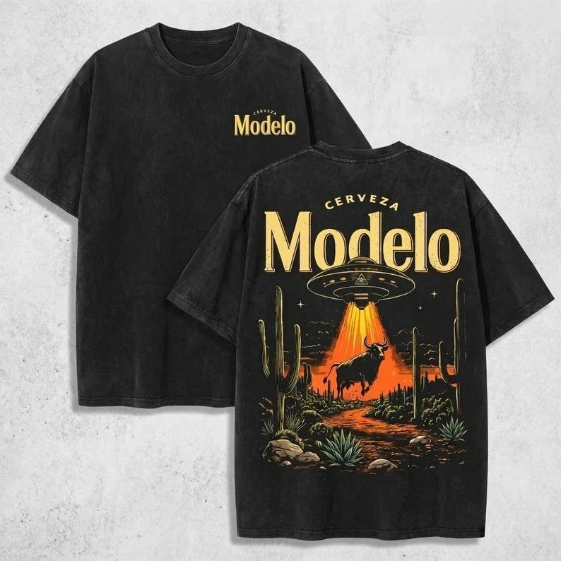 Modelo Cerveza Ufo Desert Cow Tee Unisex T-shirt, Sweatshirt, Hoodie (1)