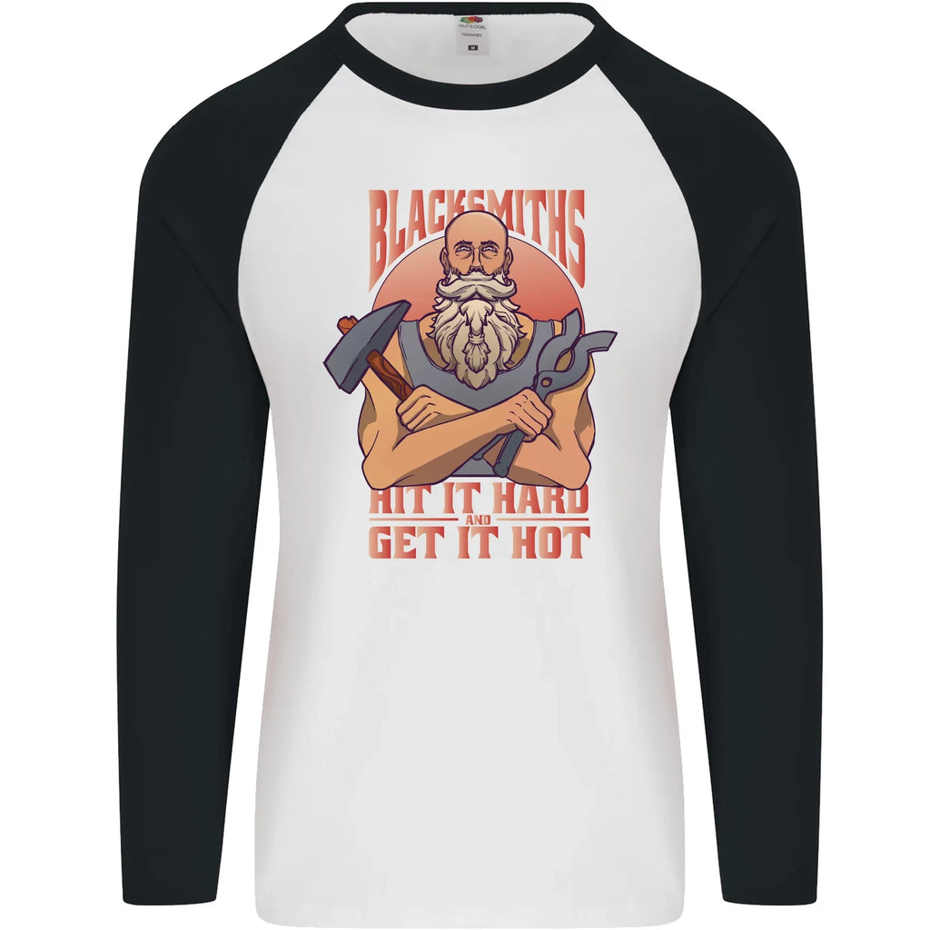Funny Blacksmith Quote Mens L/S Baseball T-Shirt