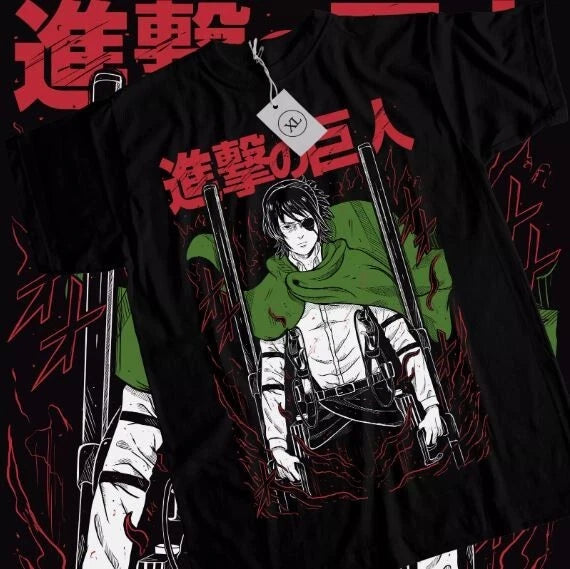 Hange Zoe T-shirt Attack on Titan AOT,Anime,Manga Levi Eren Season 4