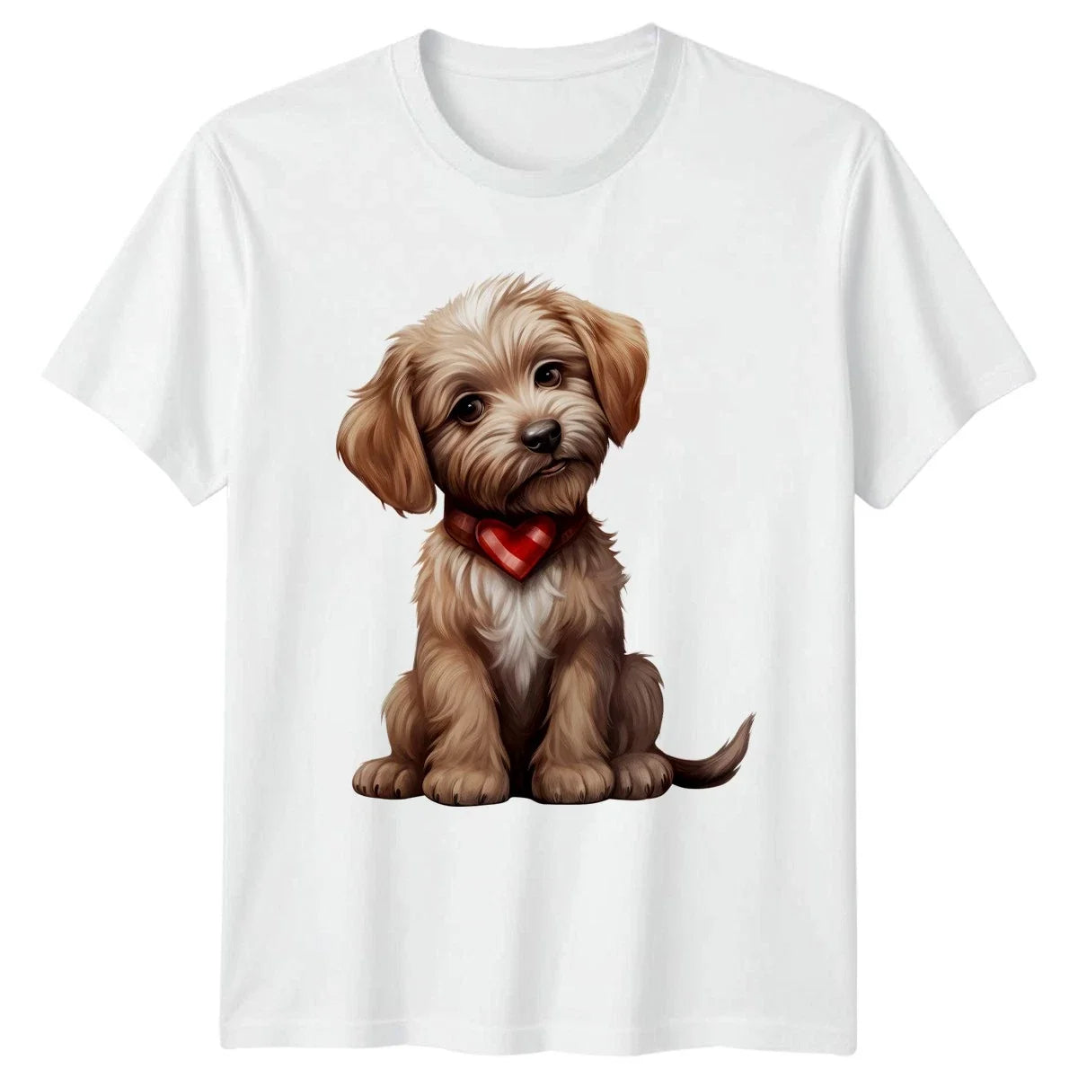 Cute Puppy Dog Heart Collar Animals Dogs Unisex T Shirt Mens Womens Tee Unisex , , , Long Sleeve Tee