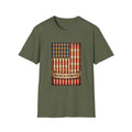 Beers & Stripes American Flag beer bottle design T-Shirt | Patriotic beer tee
