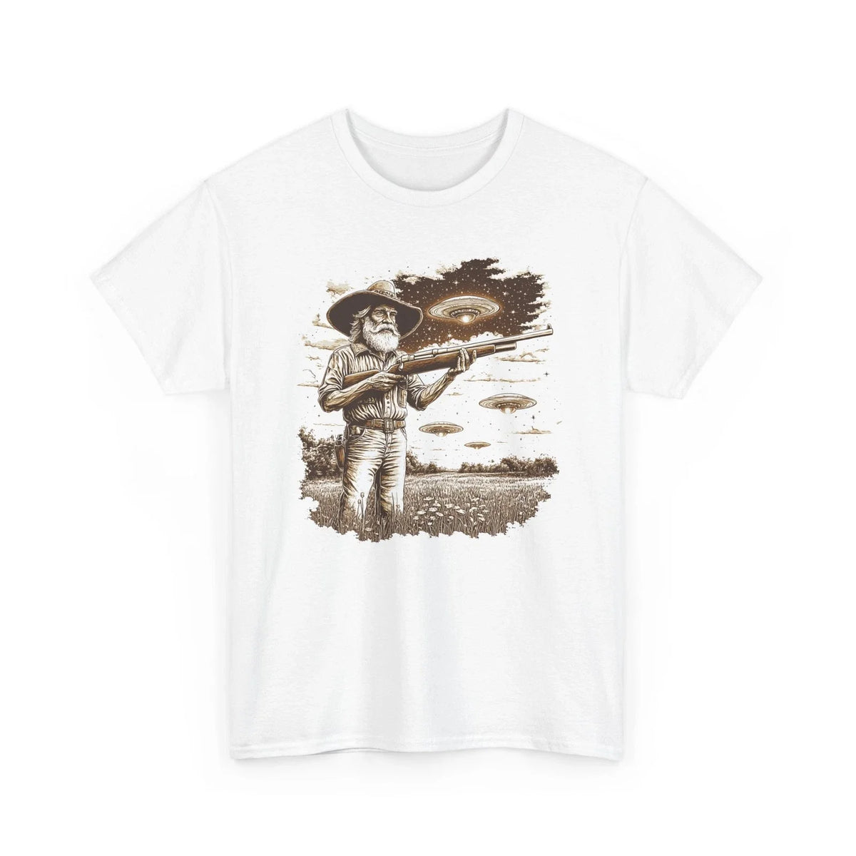 Space Alien | UFO Design Graphic Tee | Sci-Fi Themed Shirt Unisex , , , Long Sleeve Tee