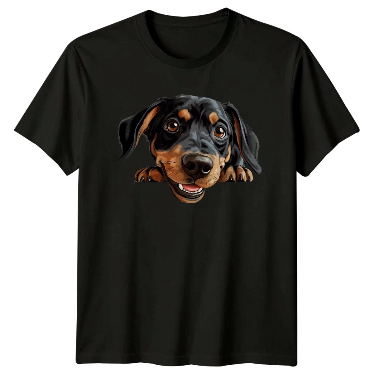 Cute Rottweiler Puppy Dog Breed Portrait Graphic Unisex , , , Long Sleeve Tee