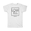 Gift : LOWELL Massachusetts Square Modern Minimalist Font Unisex , , , Long Sleeve Tee