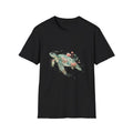 Turtle Ocean Floral Watercolor Boho Black Tee Nature Aesthetic Unisex , , , Long Sleeve Tee