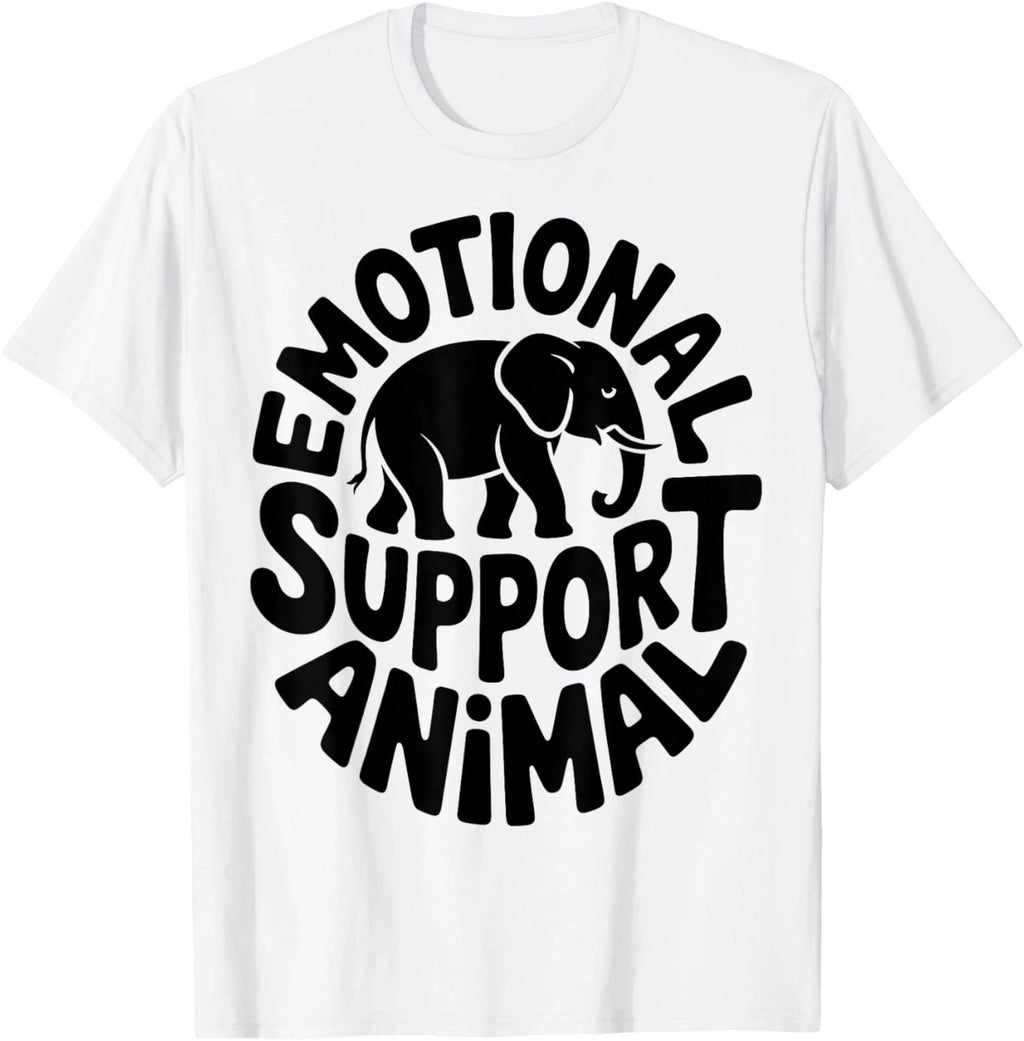 Elephant Lover Humor - Emotional Support Animal Gift Unisex T-Shirt