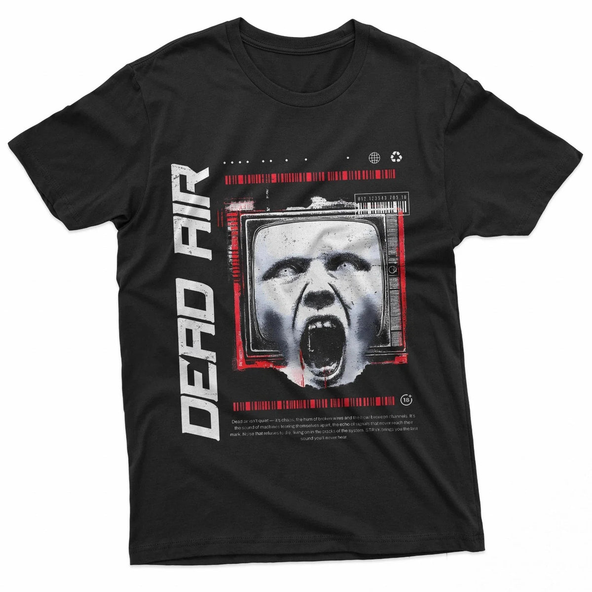 Dead Air Y2K Horror Streetwear Back Print Glitch Aesthetic Unisex , , , Long Sleeve Tee