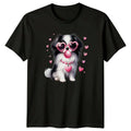 Playful Dog Bubblegum Hearts Sunglasses Dogs Animals Mens Womens Tee Unisex , , , Long Sleeve Tee