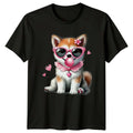 Cute Puppy Dog Sunglasses Bubblegum Animals Dogs Mens Womens Tee Unisex , , , Long Sleeve Tee
