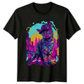 Cool Cat Of The Neon Vaporwave Aesthetic Gift For Him And Her Unisex , , , Long Sleeve Tee
