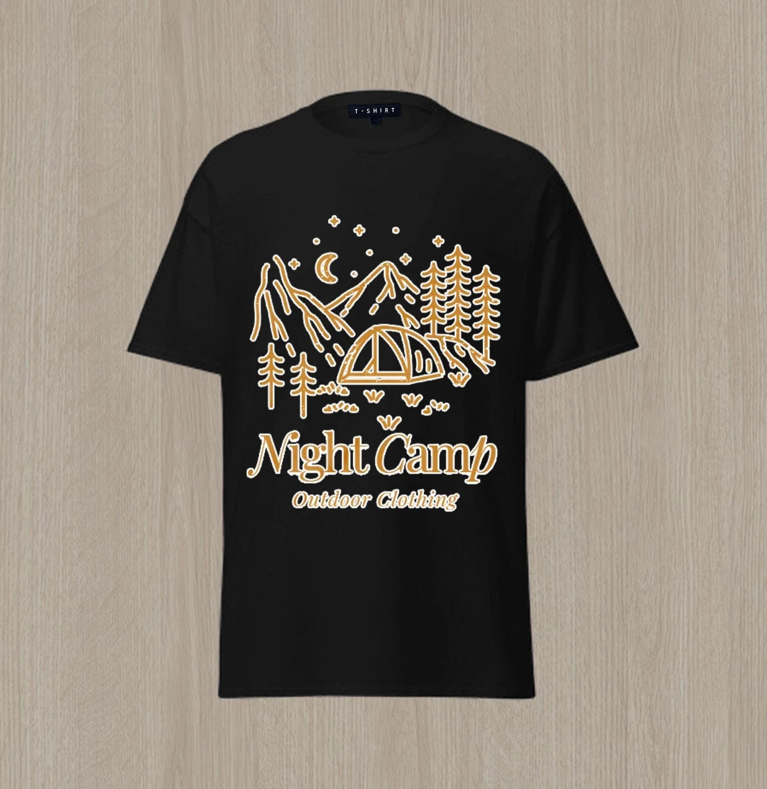 Custom Minimalist Night Campfire Design Unisex Jersey Short Sleeve Tee Unisex , , , Long Sleeve Tee