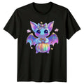 Cute Bat Pumpkin Halloween Holidays Mens Womens Tee Graphic Unisex Unisex , , , Long Sleeve Tee