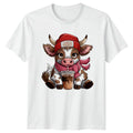 Coffee Addict Cow , Cute Cartoon Animal Pun Tee Unisex , , , Long Sleeve Tee