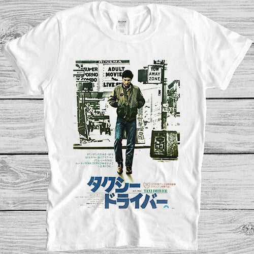Taxi Driver T Shirt Japanese Poster Movie De Niro Cult Film Cool Gift Tee 7249 Unisex , , , Long Sleeve Tee