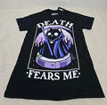 Kawaii Krypt Death Fears Me Graphic T-Shirt Medium (BB)