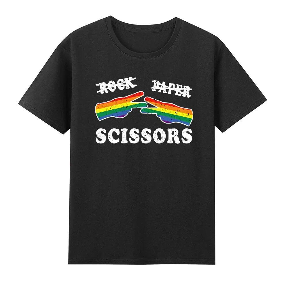 Gay Lesbian Rock Paper Scissors Rainbow Pride Lgbt Unisex , , , Long Sleeve Tee