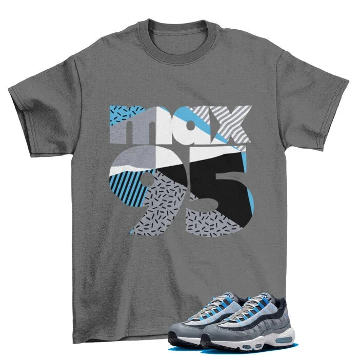 1995 Shirt to Match Air Max 95 Cool Grey University Blue / DM0011-003 Unisex , , , Long Sleeve Tee
