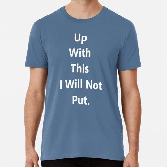 Up With This I Will Not Put Black Books Quote S to 5XL Made in the USA T-Shirt