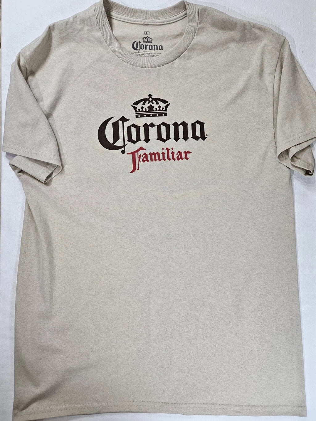 Corona Beer T-shirt Mens Large Beige Familiar Edition Casual Southwest Style