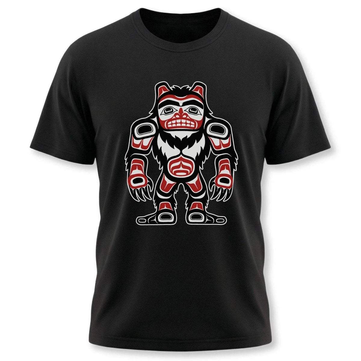 Bigfoot Sasquatch | Northwest Coast Indigenous Art Graphic Tee Unisex , , , Long Sleeve Tee
