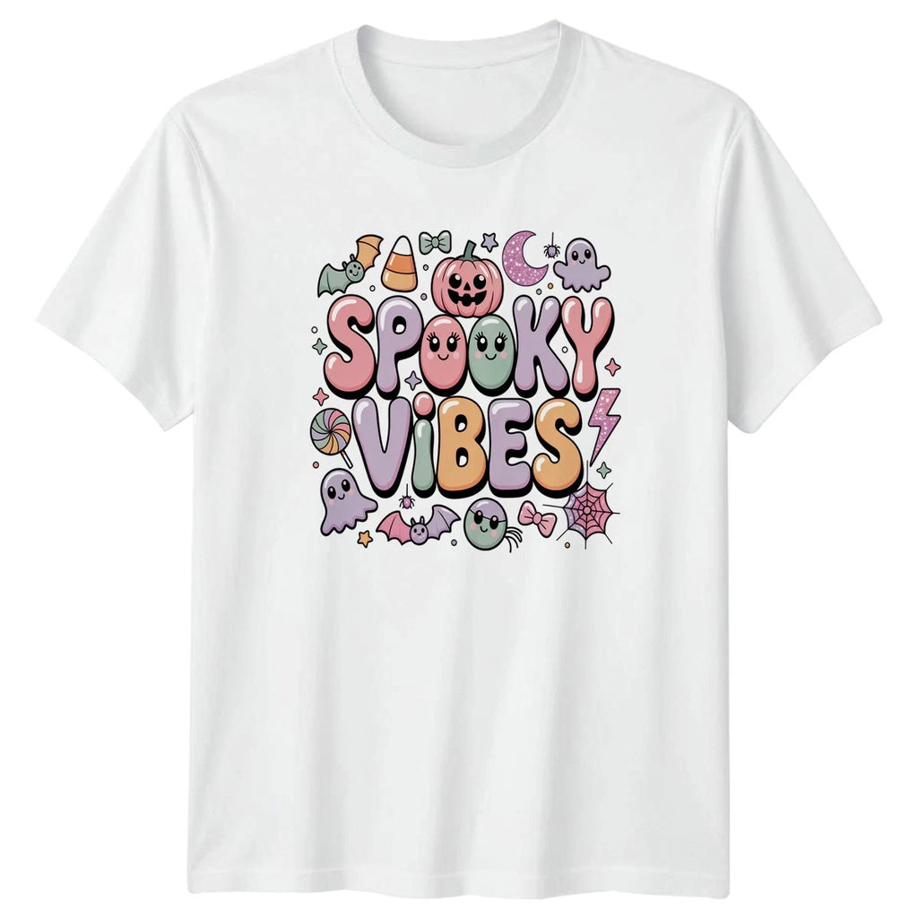 Spooky Vibes T-Shirt Kawaii Halloween Style Gift For Him And Her