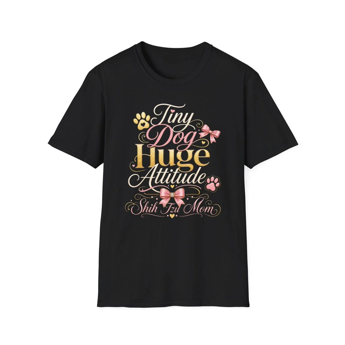 Shih Tzu Mom Tiny Dog Huge Attitude Cute Puppy Dog Lover Pet Tee Gift Unisex , , , Long Sleeve Tee